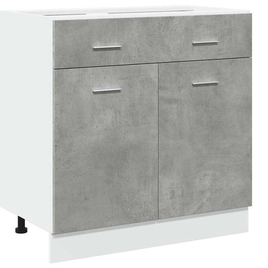 Drawer Bottom Cabinet "Lyon" Concrete Grey 80x46x81.5 cm Drawer Bottom Cabinet "Lyon" Concrete Grey 80x46x81.5 cm
