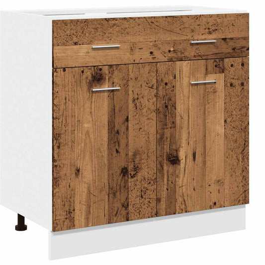 Drawer Bottom Cabinet "Lyon" Old Wood 80x46x81.5 cm Drawer Bottom Cabinet "Lyon" Old Wood 80x46x81.5 cm