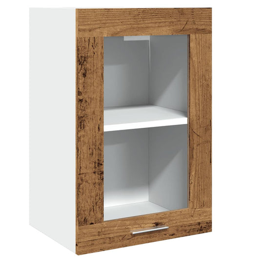 Hanging Glass Cabinet "Lyon" Old Wood 40x31x60 cm Engineered Wood Hanging Glass Cabinet "Lyon" Old Wood 40x31x60 cm Engineered Wood