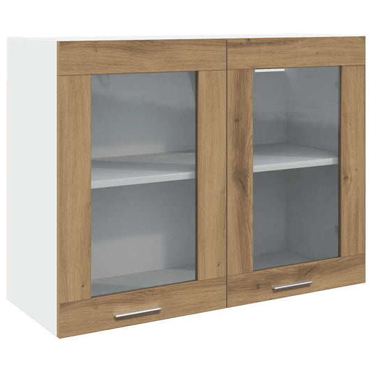 Hanging Glass Cabinet "Lyon" Artisan Oak 80x31x60 cm Hanging Glass Cabinet "Lyon" Artisan Oak 80x31x60 cm