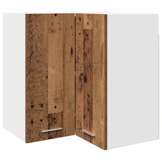 Hanging Corner Cabinet "Lyon" Old Wood 57x57x60 cm Hanging Corner Cabinet "Lyon" Old Wood 57x57x60 cm
