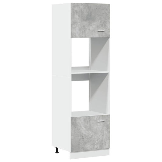 Microwave Cabinet "Lyon" Concrete Grey 60x57x207 cm Microwave Cabinet "Lyon" Concrete Grey 60x57x207 cm