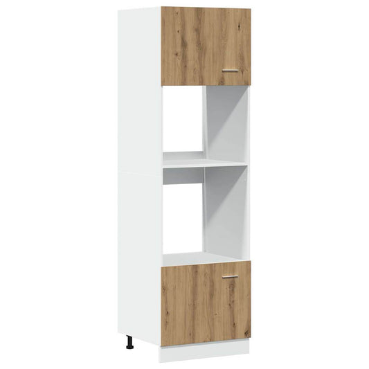 Microwave Cabinet "Lyon" Artisan Oak 60x57x207 cm Engineered Wood Microwave Cabinet "Lyon" Artisan Oak 60x57x207 cm Engineered Wood