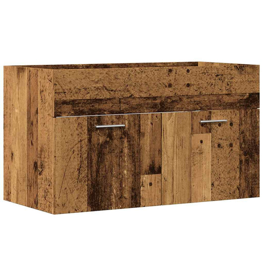 Bathroom Sink Cabinet Old Wood 80x38,5x46 cm Engineered Wood Bathroom Sink Cabinet Old Wood 80x38,5x46 cm Engineered Wood