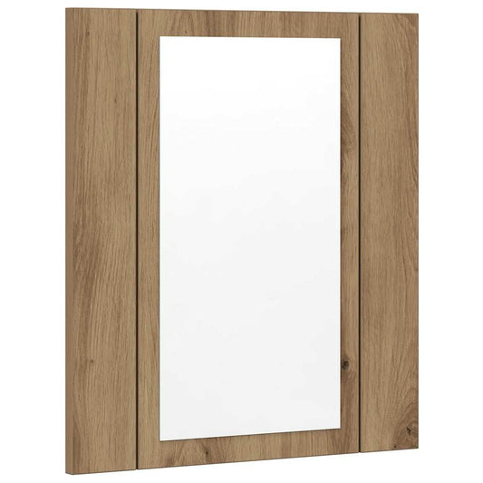 LED Bathroom Mirror Cabinet Artisan Oak 40x12x45 cm Engineered Wood LED Bathroom Mirror Cabinet Artisan Oak 40x12x45 cm Engineered Wood