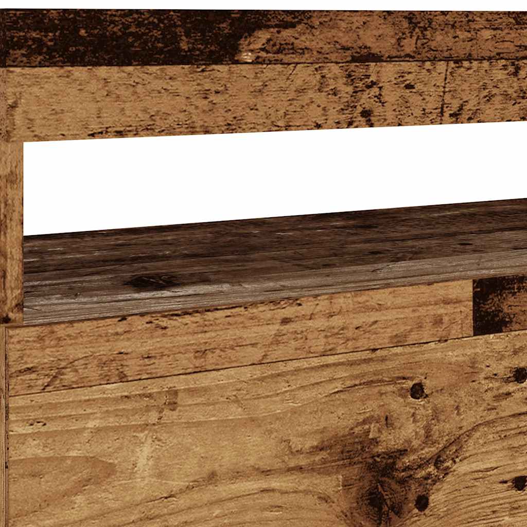 TV Cabinets with LED Lights 2 pcs Old Wood Engineered Wood