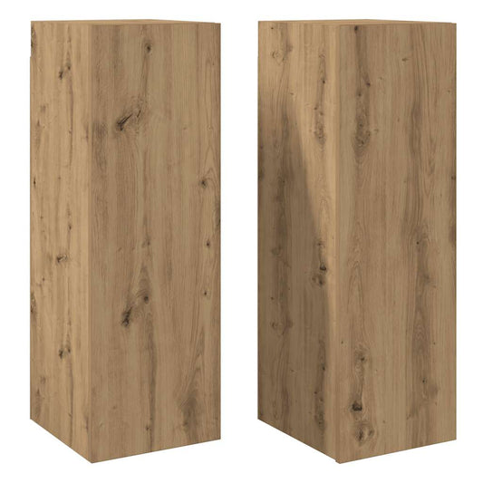 TV Cabinets 2 pcs Artisan Oak 30.5x30x90 cm Engineered Wood TV Cabinets 2 pcs Artisan Oak 30.5x30x90 cm Engineered Wood
