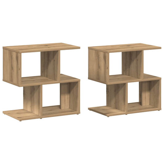 Bedside Cabinets 2 pcs Artisan Oak 50x30x51.5cm Engineered Wood Bedside Cabinets 2 pcs Artisan Oak 50x30x51.5cm Engineered Wood