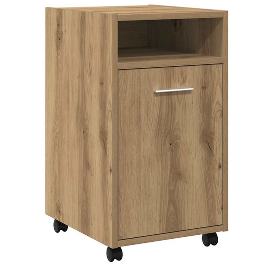 Cabinet with Wheels Artisan Oak 33x38x60 cm Engineered Wood Cabinet with Wheels Artisan Oak 33x38x60 cm Engineered Wood