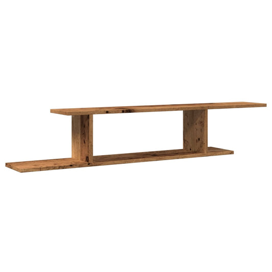 Wall-Mounted TV Shelf Old Wood 125x18x23 cm Engineered Wood Wall-Mounted TV Shelf Old Wood 125x18x23 cm Engineered Wood