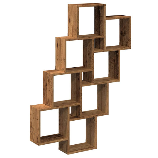 Wall Cube Shelf Old Wood 90x15x119.5 cm Engineered Wood Wall Cube Shelf Old Wood 90x15x119.5 cm Engineered Wood