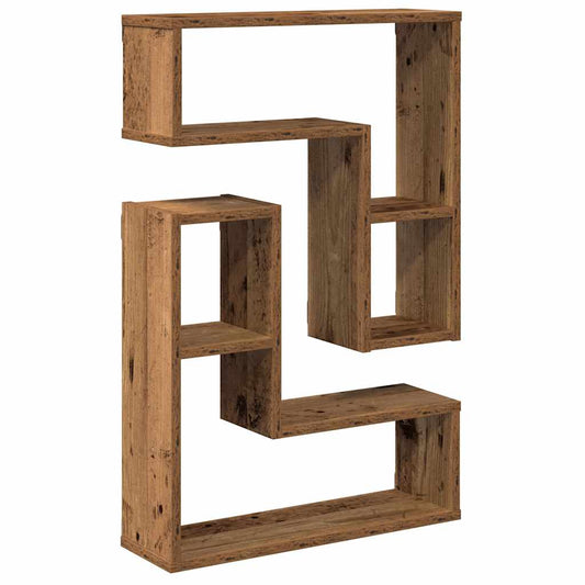 Wall Cube Shelves 2 pcs Old Wood 50x15x50 cm Engineered Wood Wall Cube Shelves 2 pcs Old Wood 50x15x50 cm Engineered Wood