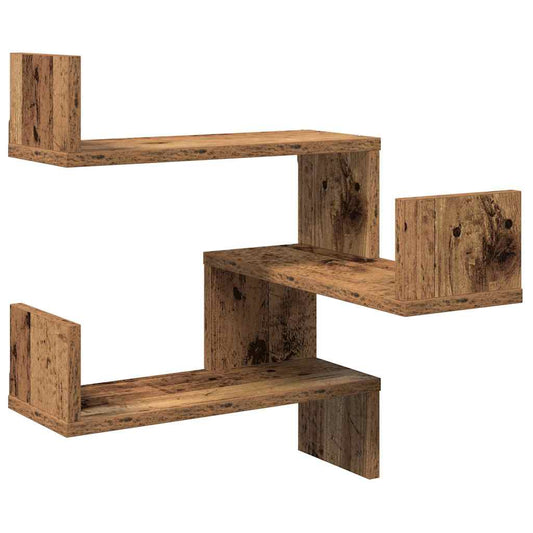 Wall Corner Shelves 2 pcs Old Wood 40x40x49.5 cm Engineered Wood Wall Corner Shelves 2 pcs Old Wood 40x40x49.5 cm Engineered Wood
