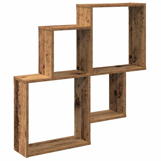 Wall Shelf Old Wood 80x15x78.5 cm Engineered Wood Wall Shelf Old Wood 80x15x78.5 cm Engineered Wood