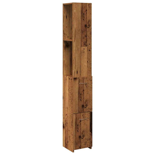 Bathroom Cabinet Old Wood 25x25x170 cm Engineered Wood Bathroom Cabinet Old Wood 25x25x170 cm Engineered Wood