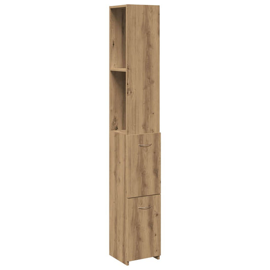 Bathroom Cabinet Artisan Oak 25x25x170 cm Engineered Wood Bathroom Cabinet Artisan Oak 25x25x170 cm Engineered Wood