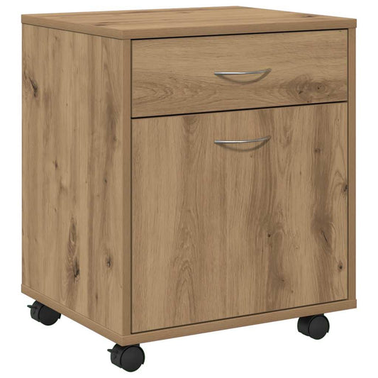 Rolling Cabinet Artisan Oak 45x38x54 cm Engineered Wood Rolling Cabinet Artisan Oak 45x38x54 cm Engineered Wood