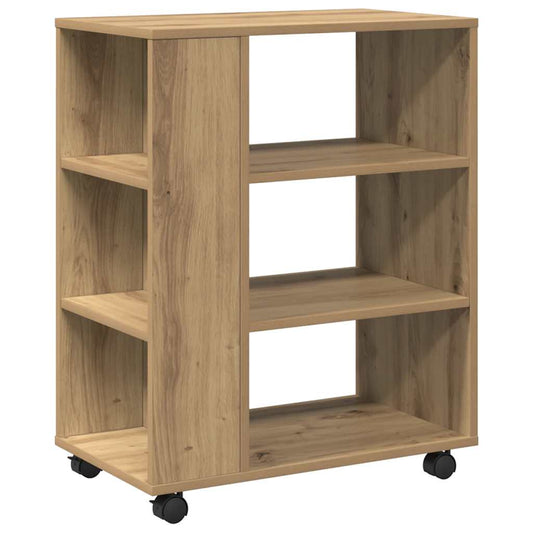 Rolling Cabinet Artisan Oak 60x35x75 cm Engineered Wood Rolling Cabinet Artisan Oak 60x35x75 cm Engineered Wood