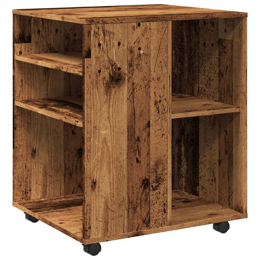 Rolling Cabinet Old Wood 60x53x72 cm Engineered Wood Rolling Cabinet Old Wood 60x53x72 cm Engineered Wood