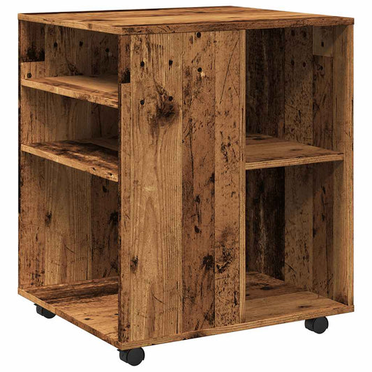 Rolling Cabinet Old Wood 60x53x72 cm Engineered Wood Rolling Cabinet Old Wood 60x53x72 cm Engineered Wood