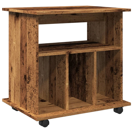 Rolling Cabinet Old Wood 60x45x60 cm Engineered Wood Rolling Cabinet Old Wood 60x45x60 cm Engineered Wood
