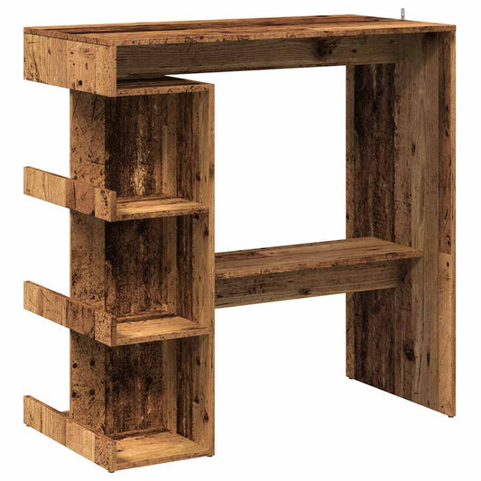 Bar Table with Storage Rack Old Wood 100x48x101,5 cm Bar Table with Storage Rack Old Wood 100x48x101,5 cm