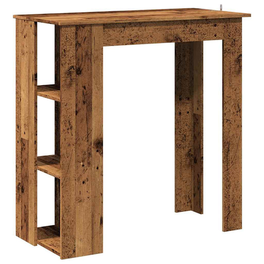 Bar Table with Shelf Old Wood 102x50x103,5 cm Engineered Wood Bar Table with Shelf Old Wood 102x50x103,5 cm Engineered Wood