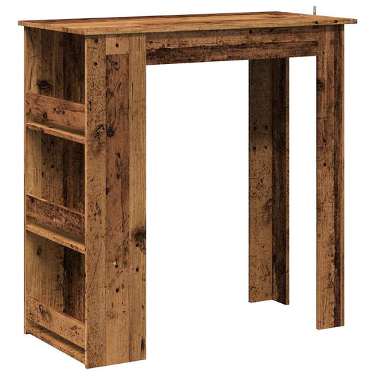 Bar Table with Storage Rack Old Wood 102x50x103,5 cm Bar Table with Storage Rack Old Wood 102x50x103,5 cm