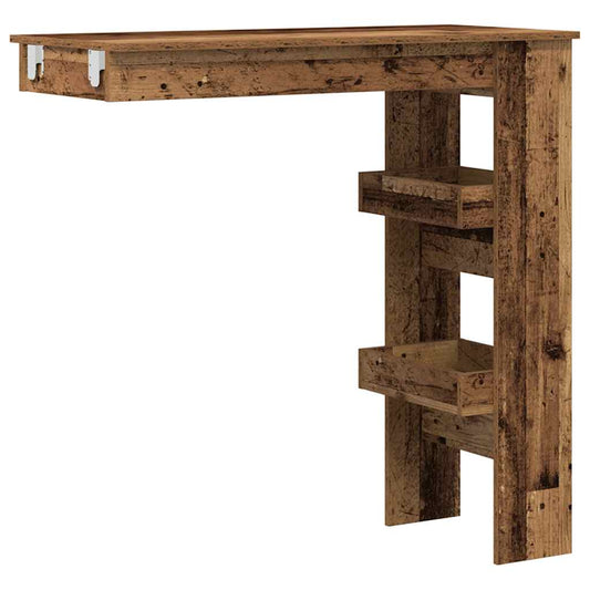 Wall Bar Table Old Wood 102x45x103.5 cm Engineered Wood Wall Bar Table Old Wood 102x45x103.5 cm Engineered Wood