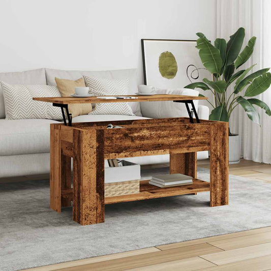 Coffee Table Old Wood 101x49x52 cm Engineered Wood Coffee Table Old Wood 101x49x52 cm Engineered Wood