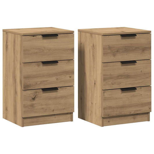 Bedside Cabinets 2 pcs Artisan Oak 40x36x65 cm Engineered Wood Bedside Cabinets 2 pcs Artisan Oak 40x36x65 cm Engineered Wood