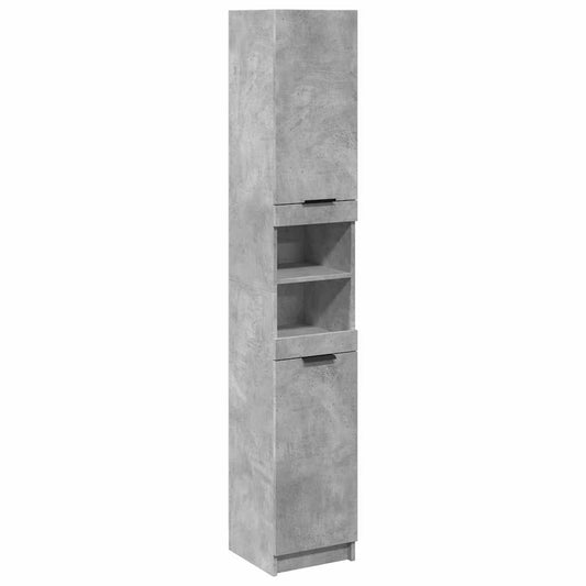 Bathroom Cabinet Concrete Grey 32x34x188.5 cm Engineered Wood Bathroom Cabinet Concrete Grey 32x34x188.5 cm Engineered Wood