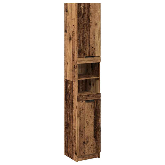 Bathroom Cabinet Old Wood 32x34x188.5 cm Engineered Wood Bathroom Cabinet Old Wood 32x34x188.5 cm Engineered Wood