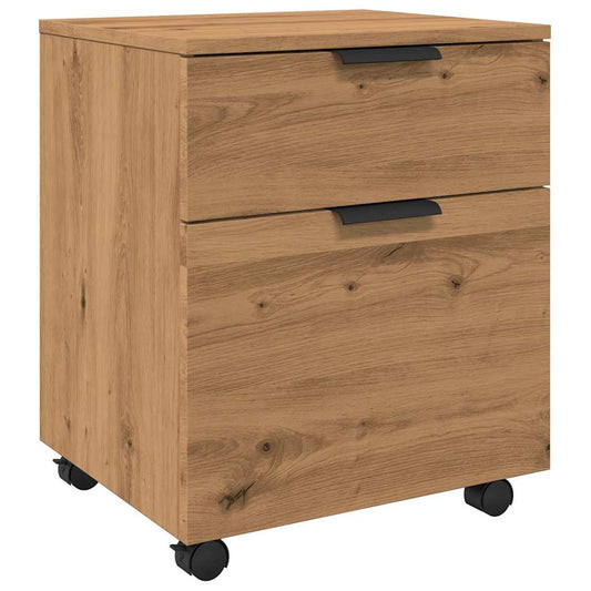Mobile File Cabinet with Wheels Artisan Oak 45x38x54 cm Engineered Wood Mobile File Cabinet with Wheels Artisan Oak 45x38x54 cm Engineered Wood