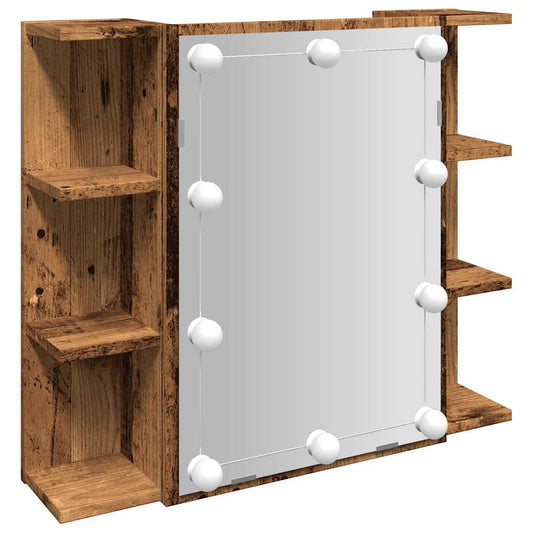 Mirror Cabinet with LED Old Wood 70x16.5x60 cm Mirror Cabinet with LED Old Wood 70x16.5x60 cm