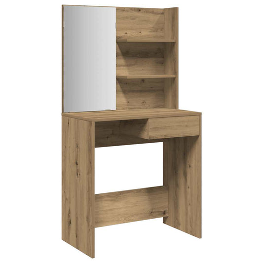 Dressing Table with Mirror Artisan Oak 74.5x40x141 cm Dressing Table with Mirror Artisan Oak 74.5x40x141 cm