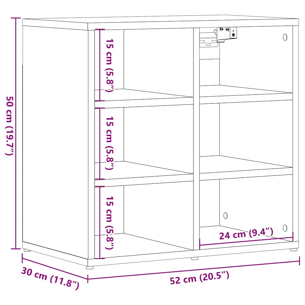 Shoe Cabinets 2 pcs Artisan Oak 52x30x50 cm