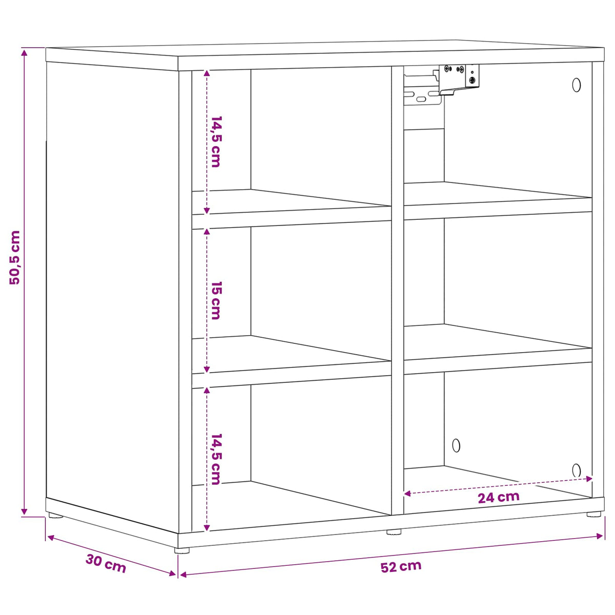 Shoe Cabinets 2 pcs Artisan Oak 52x30x50 cm