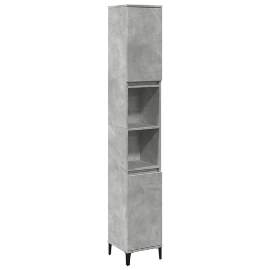 Bathroom Cabinet Concrete Grey 30x30x190 cm Engineered Wood Bathroom Cabinet Concrete Grey 30x30x190 cm Engineered Wood