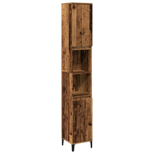 Bathroom Cabinet Old Wood 30x30x190 cm Engineered Wood Bathroom Cabinet Old Wood 30x30x190 cm Engineered Wood