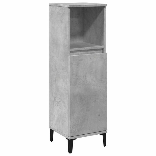 Bathroom Cabinet Concrete Grey 30x30x100 cm Engineered Wood Bathroom Cabinet Concrete Grey 30x30x100 cm Engineered Wood