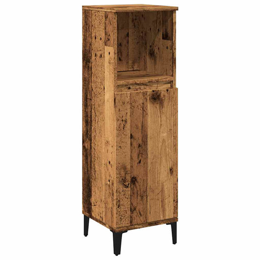 Bathroom Cabinet Old Wood 30x30x100 cm Engineered Wood Bathroom Cabinet Old Wood 30x30x100 cm Engineered Wood