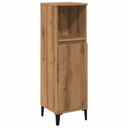 Bathroom Cabinet Artisan Oak 30x30x100 cm Engineered Wood Bathroom Cabinet Artisan Oak 30x30x100 cm Engineered Wood