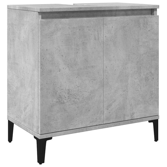 Sink Cabinet Concrete Grey 58x33x60 cm Engineered Wood Sink Cabinet Concrete Grey 58x33x60 cm Engineered Wood
