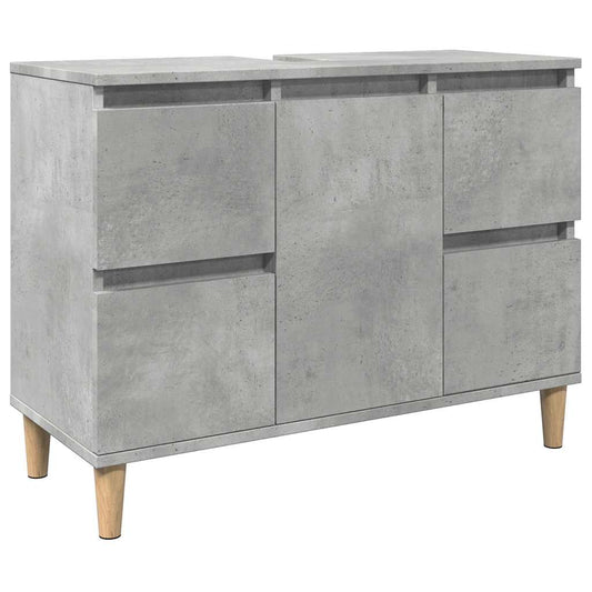 Sink Cabinet Concrete Grey 80x33x60 cm Engineered Wood Sink Cabinet Concrete Grey 80x33x60 cm Engineered Wood
