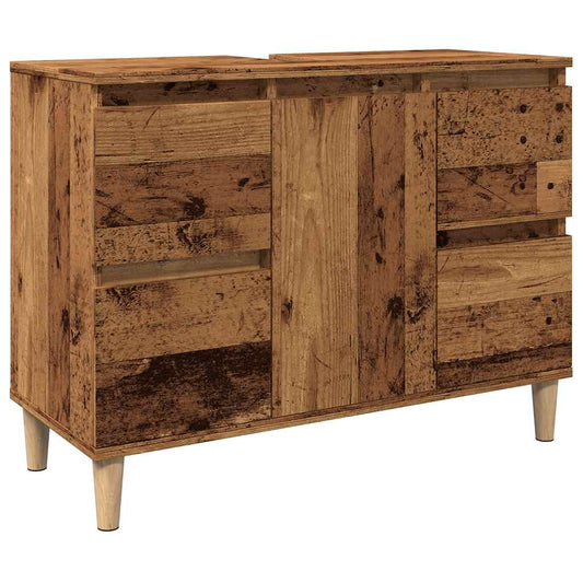 Sink Cabinet Old Wood 80x33x60 cm Engineered Wood Sink Cabinet Old Wood 80x33x60 cm Engineered Wood