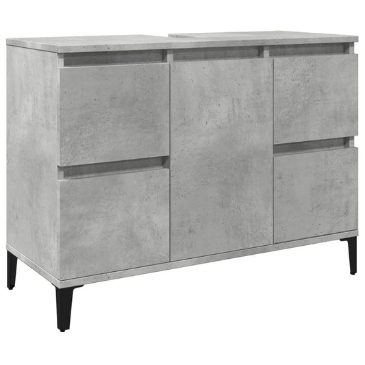 Sink Cabinet Concrete Grey 80x33x60 cm Engineered Wood Sink Cabinet Concrete Grey 80x33x60 cm Engineered Wood