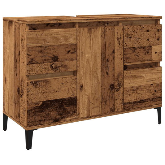 Sink Cabinet Old Wood 80x33x60 cm Engineered Wood Sink Cabinet Old Wood 80x33x60 cm Engineered Wood