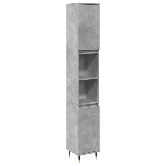 Bathroom Cabinet Concrete Grey 30x30x190 cm Engineered Wood Bathroom Cabinet Concrete Grey 30x30x190 cm Engineered Wood