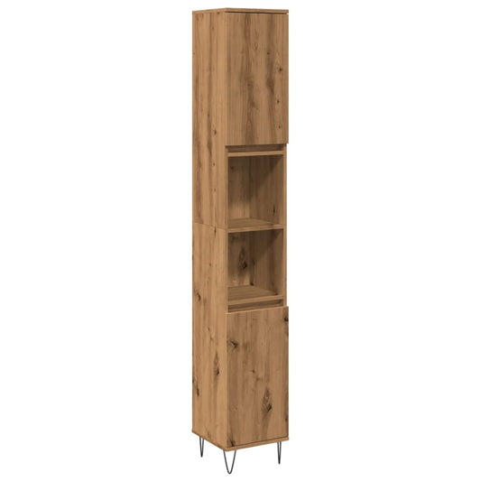 Bathroom Cabinet Artisan Oak 30x30x190 cm Engineered Wood Bathroom Cabinet Artisan Oak 30x30x190 cm Engineered Wood